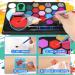 40-Piece Kids Face Paint Kit | 20 Colors with Stickers, Brushes, Sponges & Split Cake | Professional Face Painting Set - Buy Online on SooperMarket.com