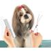 Professional Curved Dog & Cat Grooming Scissors Set - Pink Stainless Steel with Pet Comb | International Shipping - Buy Online on SooperMarket.com
