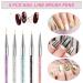 Sularpek 5 Pcs Double Ended Nail Art Brushes Set | Liner Brushes, Dotting Tools & Painted Pen for DIY Nail Designs - Buy Online on SooperMarket.com