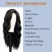 Long Black Wavy Wig for Women 24 Inch Middle Part Curly Synthetic Hair Natural Looking Heat Resistant Fiber for Daily Party Use (Black) - Buy Online on SooperMarket.com