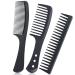 URAQT Hairdressing Combs Set 3 Pack Wide Tooth Combs Heat Resistant Anti-static Carbon Hair Brush Hair Comb for Long Wet or Curly Hair Detangling Wide Tooth Comb Set