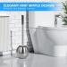 IXO Toilet Brush and Holder 2 Pack - 304 Stainless Steel, Extended Comfortable Handle, Durable Bowl Brush for Bathroom - Silver - Buy Online on SooperMarket.com