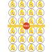PRECUT Monster 6th Birthday Edible Cupcake Toppers - Monster Numbers Theme Premium Thickness SWEETENED VANILLA - wafer card disc cake decorations (Pack of 24) - Buy Online on SooperMarket.com