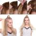 Clip-in Hair Extensions - 1 Weft 5 Clips Wavy Human Hair Natural Black - 43 cm (120 g) for a Flawless Look - Buy Online on SooperMarket.com