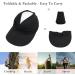Mukeyo Women's Wide Brim Sun Visor Hat for UV Protection - Packable Ponytail Beach Cap in Black - Buy Online on SooperMarket.com