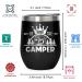 Coolertaste King Of The Camper Wine Tumbler - 12oz Happy Camper Gift for Campers Outdoors - RV Hiking Camping Coffee Mug - Buy Online on SooperMarket.com
