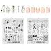 KADS Nail Stamping Plate Set - French Summer Flower Flamingo Rose Design with Stamper and Scraper - Buy Online on SooperMarket.com