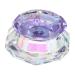 minkissy Nail Art Crystal Cup Cosmetics Cover Glass Purple Manicure 6.5x8cm Purple