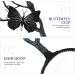 minkissy Womens Headbands Antler Headband Tree Branches Headdress with Butterflies Halloween Deer Horn Cosplay Costume Hair Accessory for Women Womens Hair Accessories Black - Buy Online on SooperMarket.com