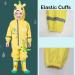 Fewlby Kids Puddle Suit Rain Suit Waterproof Hooded Raincoat L Size 4-5 Years Light Yellow - Buy Online on SooperMarket.com