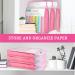 Caydo Pink Scrapbook Paper Storage Organizer for 12x12 Sheets with Transparent Handle - Buy Online on SooperMarket.com