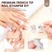 Saviland Nail Stamp Set - French Nail Art Stamper Kit with Silicone Tools for DIY Manicure - Perfect for Nail Polish & Tips - Buy Online on SooperMarket.com
