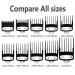 Wahl Professional Hair Clipper Guards Set - 10 Pcs Coded Cutting Guides #3170-400, 1/8 to 1 Inch - Fits All Wahl Clippers, Black - Buy Online on SooperMarket.com