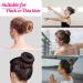 MORGLES 4pcs Brown Hair Bun Donut Set with Hair Pins - Perfect for Ballet Buns & Dancer Chignons - Buy Online on SooperMarket.com
