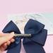 2 Pack 6 inch Bow Hair Clips Large Hair Bow Hair Barrette Clips for Women Girls Dark Blue Hair Bows - Buy Online on SooperMarket.com