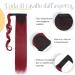 23-inch Dark Red Synthetic Clip-in Ponytail Extension | Straight Hairpiece - Buy Online on SooperMarket.com