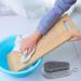 FACYNDE Needle Cleaning Brush - Stylish Fingernail Peeling Brush with Loop for Effective Nail Care - Unisex Pedicure Tool in Gray - Buy Online on SooperMarket.com