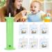 Squeeze Station 7pcs Baby Food Pouch Maker with Reusable Pouches for Infants Toddlers Portable DIY Fruit Puree Filler for Babies Kids Perfect for Outdoor Travel Kindergarten(Green)
