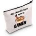 BNQL Ramen Noodle Makeup Bag My Favorite Type of Men is Ramen Gifts for Ramen Noodle Lovers Ramen Print Bag Ramen Foodie Gift (Ramen Noodle Makeup Bag) - Buy Online on SooperMarket.com