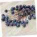 HOMSFOU 100pcs Simulation Blueberry Decoration Artificial Plants Flowers Artificial Berry Stem Embellishments for Crafting Fake Berry with Stem Fake Berry Twig Foam Christmas Small Fruit - Buy Online on SooperMarket.com