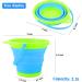 JOYIN 4 Collapsible Buckets & Basket for Kids - Portable 2L Foldable Tub for Beach, Camping, Fishing & Fun Activities - Buy Online on SooperMarket.com