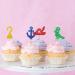 24Pcs Pirate Cupcake Toppers Rudder Nautical Sailing Cupcake Toppers for Boy Colorful Glitter Pirate Cupcake Picks for Baby Shower Pirate Themed Birthday Party Decoration - Buy Online on SooperMarket.com