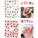 16 Sheets 3D Nail Stickers with Tweezer - Self-Adhesive Floral Nail Decals for Women Kids & Girls | Stylish Manicure Accessories - Buy Online on SooperMarket.com