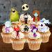 Nightmare Christmas Cupcake Toppers PRECUT Optional - Halloween Theme Edible Cake Decorations Nightmare Birthday Decorations Nightmare Cake Topper NMBC Cupcake Toppers (PRECUT Pack of 12)