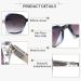 Shop JM Bifocal Reading Sunglasses for Women - Oversized UV Protection Sun Readers with Clear Blue Lenses (2.5x) - Buy Online on SooperMarket.com