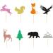 Arthsdite 24Pcs Woodland Creatures Theme Cupcake Toppers Tree Mountain Deer Bear Rabbit Squirrel Fox Cupcake Picks Safari Jungle Animals Theme Baby Shower Birthday Party Cake Decorations Supplies - Buy Online on SooperMarket.com