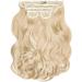 Lullabellz Super Thick Blow Dry Wavy Clip In Hair Extensions 5-Piece 22-Inch Length Light Blonde - Buy Online on SooperMarket.com
