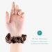 Navaris 2 Pack Large Silk Scrunchies for Hair - Beige/Brown - Elastic Ponytail Holder Set for Women and Girls - Buy Online on SooperMarket.com