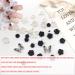 3D Flower Nail Charms 200 Pcs White Black Clear Acrylic Camellia Nail Art Charms Rose Butterfly Nail Rhinestones Gems Jewelry with Mini Caviar Beads Pearls (White+Black+Clear) - Buy Online on SooperMarket.com