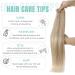Youngsee Clip-In Hair Extensions - 35cm Real Hair 120g - Ashblond & Platinum Highlights - 7 Pieces - Buy Online on SooperMarket.com