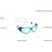 Cressi Galileo Adult Swim Goggles | Tempered Glass Lenses | No Distortion | Made in Italy | Clear/Aquamarine - Buy Online on SooperMarket.com