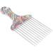 TYTOGE Hair Pick Comb Professional Afro Stainless Steel Detangle Hair Pick Comb for Curly Hair Styling (waist flower K4) - Buy Online on SooperMarket.com