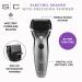 StyleCraft Ace Men's Electric Cordless Wet/Dry Shaver - Precision Foil Triple Shave System & LCD Display | International Shipping Available - Buy Online on SooperMarket.com