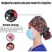 YUESUO 2 Pack Cotton Working Cap with Buttons, Sweatband & Adjustable Ponytail Tie Back - Ideal Head Cover for Men & Women with Long Hair - Shower Cap Alternative (M) - Buy Online on SooperMarket.com