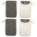 Baluue 4pcs Black Linen Soap Bag Bar Soap Bag Shower Foaming Bag Portable Soap Pouch Bar Soap Pouch Flax