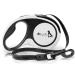 Bluzelle 5m roller leash with reflector strips for small dogs up to 20kg pull-out dog leash with 360 carabiner hook metal reliable one-hand brake nylon belt ergonomic handle size: s