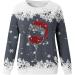 Women's Christmas Snowman and Penguin Print Sweatshirt - Dark Gray XL - Buy Online on SooperMarket.com