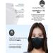 HAPPYDAY 2D KF94 Black Face Mask for Adult Made in Korea - Pack of 25 - Buy Online on SooperMarket.com