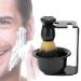 3 Pieces Shaving Brush Set | Complete Shaving Kit for Men | Beard Brush & Safety Stand - Buy Online on SooperMarket.com