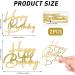 Happy Birthday Cake Topper 2Pcs Gold Cake Decoration Glitter Gold Acrylic Cake Topper Happy Birthday Cupcake Toppers Supplies for Birthday Cake for Man Boys Women Girls Theme Birthday Party Decor - Buy Online on SooperMarket.com