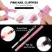 Kalolary Dual Nail Forms Set - 120PC Stiletto False Nail Tips & Pink Nail Clips with Dual-Ended Poly UV Gel Brush for Nail Art Extension - Buy Online on SooperMarket.com