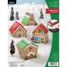 Bucilla  Gingerbread Christmas Set of 4 3D Felt Applique Ornament Making Kit  Holiday Supplies for DIY Needlepoint Arts and Crafts  89383E