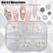 Nail Charms Nail Art Decorations 2 Boxes Nail Art Decorations Delicate Compact White Rose Camellia Nail Art Rhinestones for Girls - Buy Online on SooperMarket.com