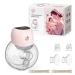 Milk pump electrically portable Anwike Ultralise Electrical milk pump 4 modes and 12 steps with LED display mode memory freehand electrical milk pump with 21/24mm flange BPA-free (pink)