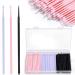300pcs Disposable Microbrush Applicators Microfiber Wands JASSINS Eyelash Extensions Applicator Brush False Eyelashes Brush Clean Mascara swabs(2.0mm With Container) PINK