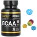 BCAA AjiPure Branched Chain Amino Acids Compatible With California Gold Nutrition 500 mg 60 Capsules + Bonus Pill Organizer Weekly Pill Organizer Mini